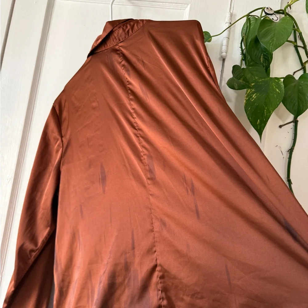 Women’s dark Rust Shirt button down - Picture 10 of 13